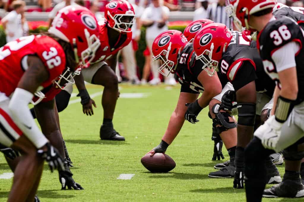 Red squad prevails in G-Day game